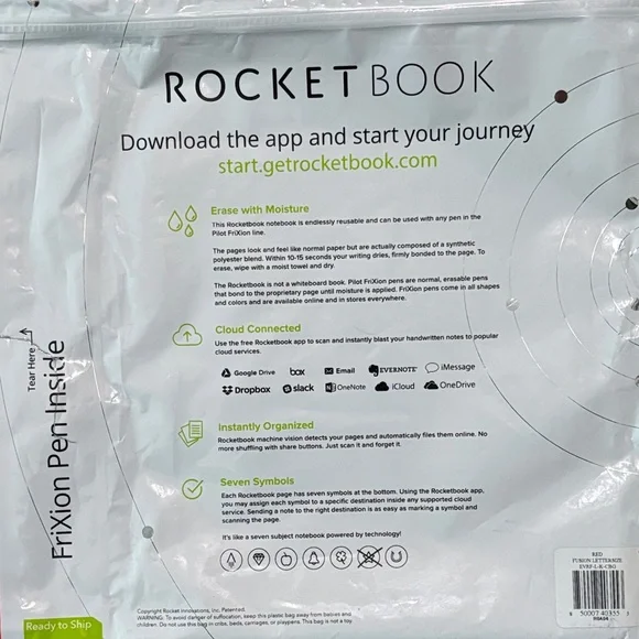 NEW: Rocketbook Fusion Smart Reusable Red Notebook -Standard Size - Picture 3 of 15